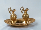 Ensemble de 2 burettes et un plateau à burettes