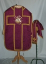 Ornement violet 4 : chasuble, étole, voile du calice