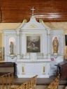 Ensemble de l'autel secondaire sud, dit des agonisants : autel, tabernacle, gradin d'autel, retable, degré d'autel