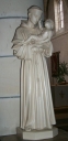 Statue sur piédestal : saint Antoine de Padoue