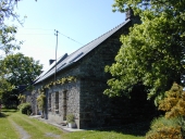 Alignement de quatre maisons, les Rues du Bois (Plélan-le-Grand)
