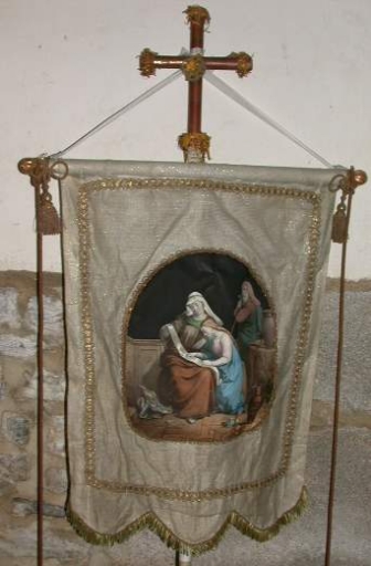 Bannière de procession : Education de la Vierge