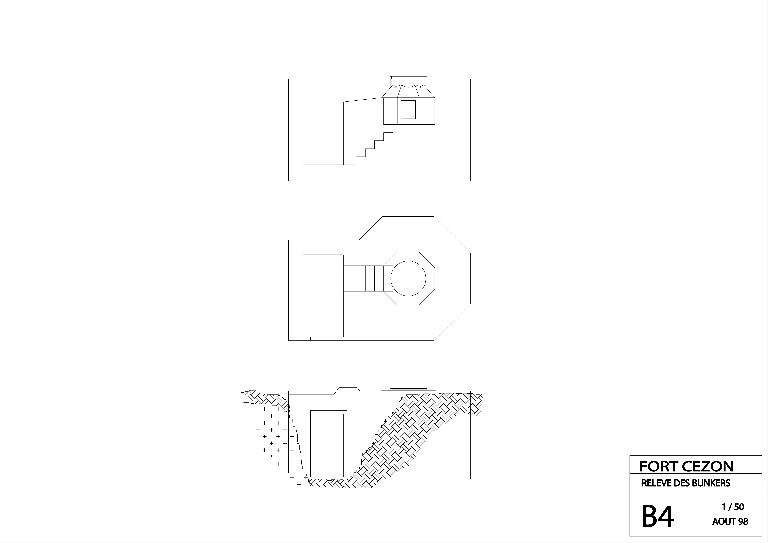 Tobrouk pour tourelle de char, à l'extérieur du fort au point culminant, Ile Cézon (Landéda)