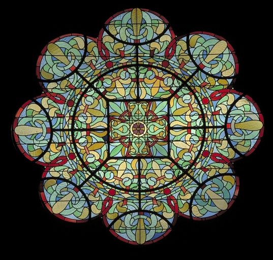 Verrière décorative de la baie 00 (rose)