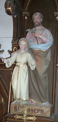Statue : saint Joseph et l'Enfant