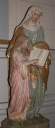 Statue sur socle : Education de la Vierge
