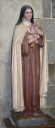 Statue sur socle : sainte Thérèse de l'Enfant-Jésus