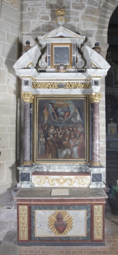 Ensemble de l'autel de tous les saints : autel, retable