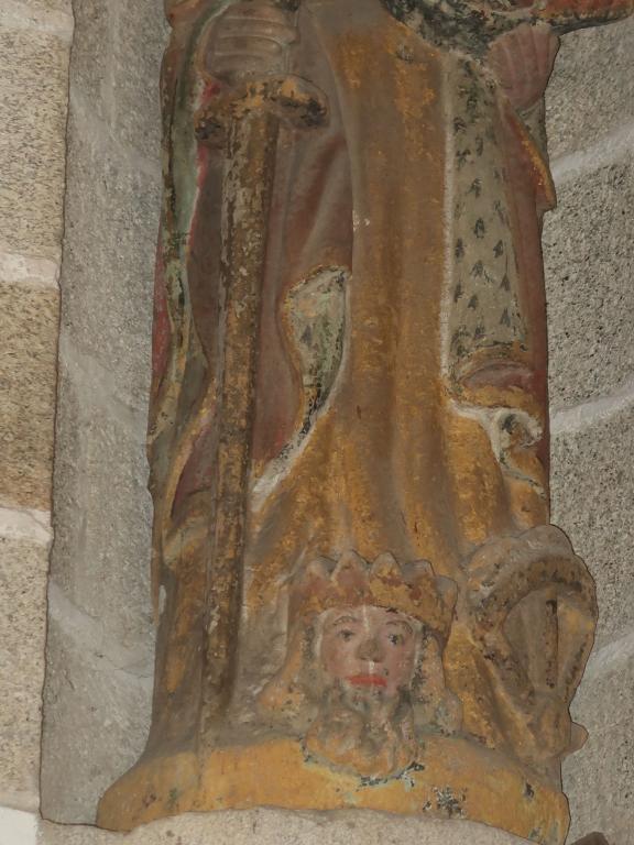 Statue : sainte Catherine d'Alexandrie, église Saint-Gilles (Elliant)