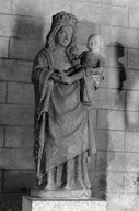 Statue (d'applique, petite nature) : Vierge à l'Enfant, église Paroissiale Saint Germain (Glomel)