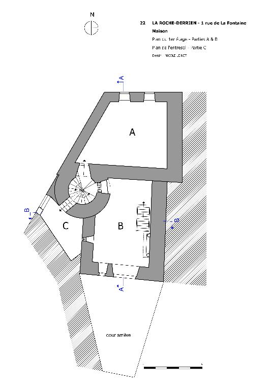 Maison de marchand, 1 rue de la fontaine (La Roche-Derrien fusionnée en La Roche-Jaudy en 2019)