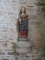 Statue : sainte Catherine d'Alexandrie, chapelle Saint-Mélar (Plounéventer)