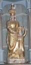 Statue sous dais : Education de la Vierge
