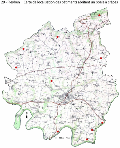 Les poêles à crêpes de la commune de Pleyben
