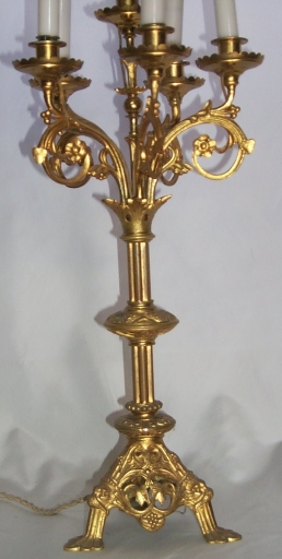 Ensemble de 4 chandeliers d'église