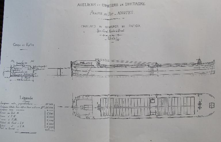 Bateau de charge, automoteur ponté,  dit Condorcet