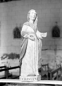Statue (demi-nature, d'applique) : sainte Christine (Locmalo)