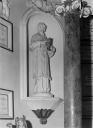 Ensemble de 2 statues : Saint Charles Borromée ; Sainte Agathe