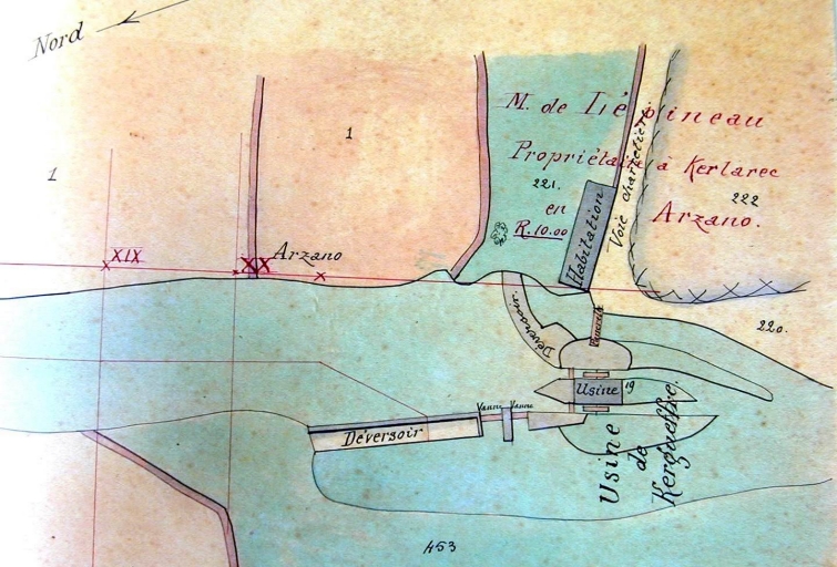 Moulin à eau, Kergueffr (Rédené)