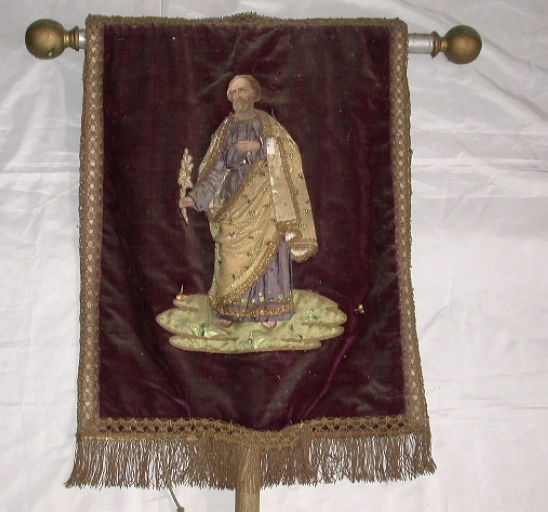 Bannière de procession : Saint Joseph ; Ange gardien