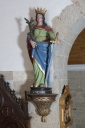 Ensemble de deux statues : Sainte Catherine d'Alexandrie ; Saint Amphibal, église paroissiale Saint-Alban (Inguiniel)