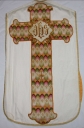 Ornement blanc 1 : chasuble, voile de calice
