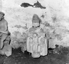 Groupe sculpté : Trône de grâce, chapelle de La Pinderie (Bazouges-la-Pérouse)