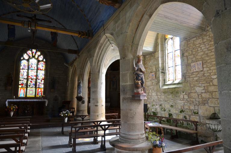 Statue : sainte Catherine d'Alexandrie, église paroissiale Saint-Gildas (Magoar)