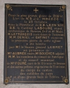 Plaque commémorative de la pose de la première pierre