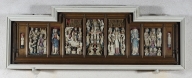 Retable de la Vierge : Vie de la Vierge, Saint Jean-Baptiste, Sainte Barbe, Saint Laurent, Saint Etienne, Saint Thomas reçoit la ceinture de la Vierge