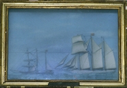 Maquette ex-voto de trois-mats goélette terre-neuva (diorama)