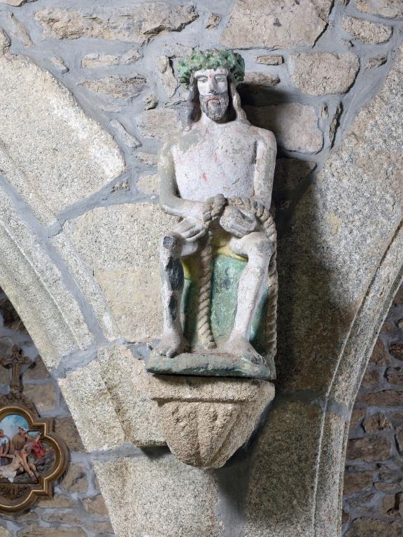 Statue : Christ aux outrages, Chapelle Saint-Fiacre (Plouider)