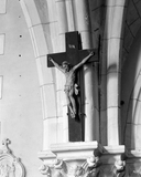 Croix : Christ en croix (1), église paroissiale Notre-Dame (Landavran)