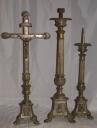 Garniture d'autel 1 : croix et 4 chandeliers