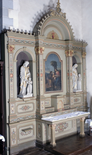 Autel secondaire : autel, tabernacle, retable, gradins d'autel et degrés d'autel