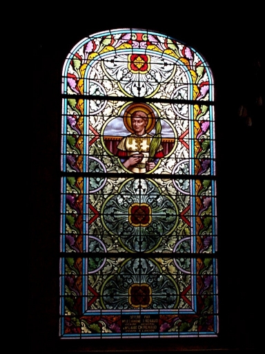 Verrière baie 2 (verrière figurée décorative) : saint Séglin