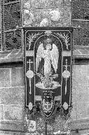 Bannière de procession : Saint Michel, Sainte Jeanne d'Arc, église paroissiale Saint-Hervé (Lanhouarneau)