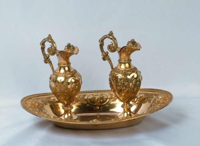 Ensemble de 2 burettes et un plateau à burettes