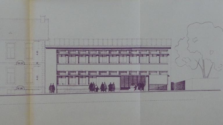 Ecole communale des garçons, actuellement Groupe scolaire Marie Curie et RASED, rue Raoul Anthony (Châteaulin)