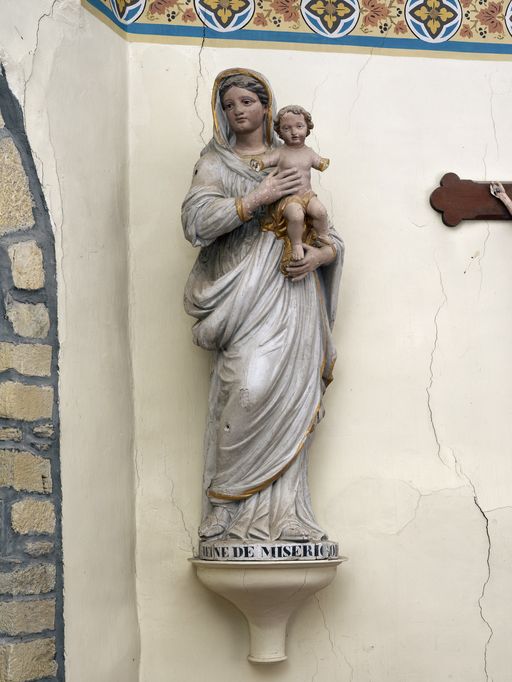 Statue : Vierge à l'Enfant, dite Reine de Miséricorde, église Notre-Dame (Missiriac)