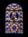 Verrières (2) baies 1, 2 (verrière décorative ; verrière figurée) : sainte Anne ; saint Joachim, Ropenard (Maure-de-Bretagne fusionnée en Val d'Anast en 2017)