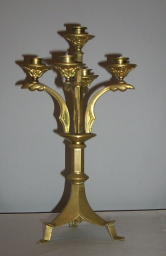 Paire 1 de chandeliers d'église