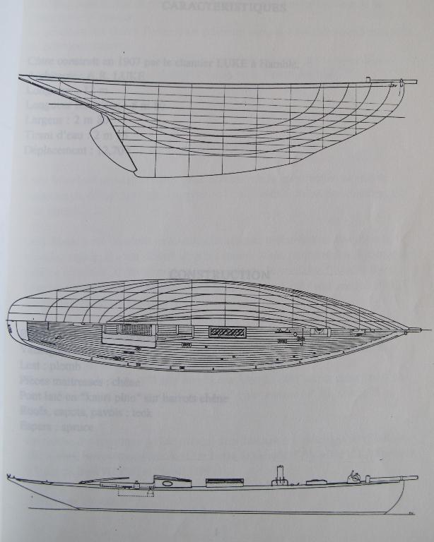 Bateau de plaisance, de type cotre, dit Lady Maud