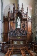 Ensemble de l'autel de la Vierge : autel, gradin d'autel, retable, degré d'autel, église Saint-Suliac (Saint-Suliac)