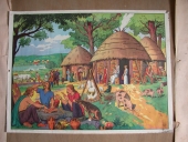 Série de 40 estampes pour illustrer les leçons d'histoire de France