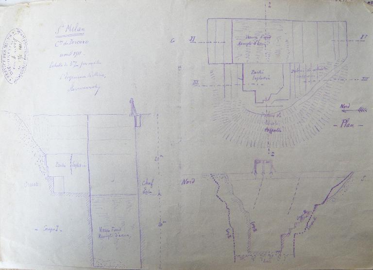 Plan de l'ardoisière en 1911