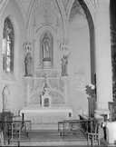 Autels (2), retables (2), tabernacles (2), clôtures d'autel (2) (autel secondaire, retable non architecturé), style néo-gothique, de Notre-Dame de Lourdes, de Saint Joseph, église paroissiale Saint-Georges (Châtillon-en-Vendelais)