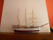 Maquette de navire au grand cabotage 'trois-mâts goélette'