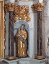 Ensemble de 2 statues : un saint, une sainte