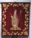 Bannière de procession : saint Melaine, Vierge à l'Enfant, dite Notre-Dame du Scapulaire (?)